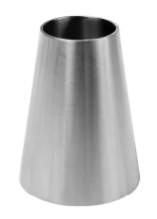 30600-25-20-304_DIN11850 Welded concentric reducer, DN25/20 - 29/23mm, inside roughness max. Ra 0.8/1.6, L-18mm, AISI304