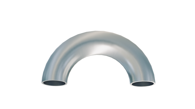 SDF2111_DIN metināms līkums 180°, 12.00 x 1.50 mm, Matt, iekšpuses virsma max. 0.8/1.6 µm, DIN11852, 1.4307 