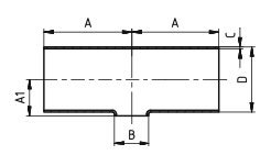 DINTRS054_DIN NT Redukcijas T-gabals, S-S-S, (īss), 70.00 x 53.00 x 2.00mm, iekšp. 0.8/1.6 my,  AISI304