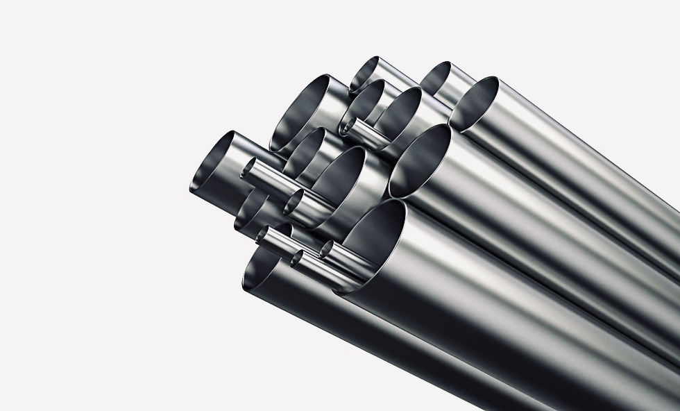 DINWTP4125_Stainless dairy tube, Not annealed, 129.00 x 2.00 mm, Polished grit 240, inside roughness (0,8 my), EN 10357 CD, w. end caps, EN 1.4404