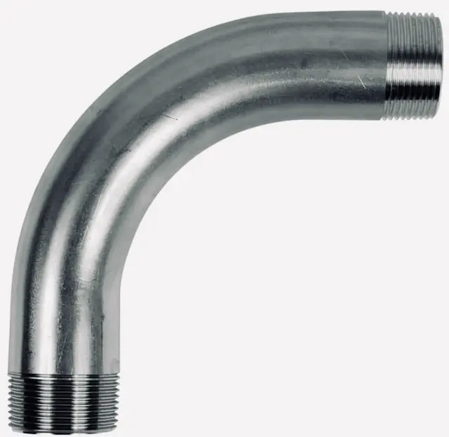 STE069_NT vītņu līkums, 90° (Ā/Ā), 1 1/4", R-105, AISI316 