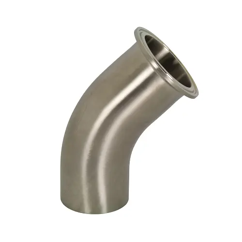 DINWEC009_DIN NT  līkums 45°, metin. / klamp, 45°, 85.00 x 2.00 mm, K-106mm,  Matt, iekšp -  0.8/1.6 µm, DIN32676, 1.4307