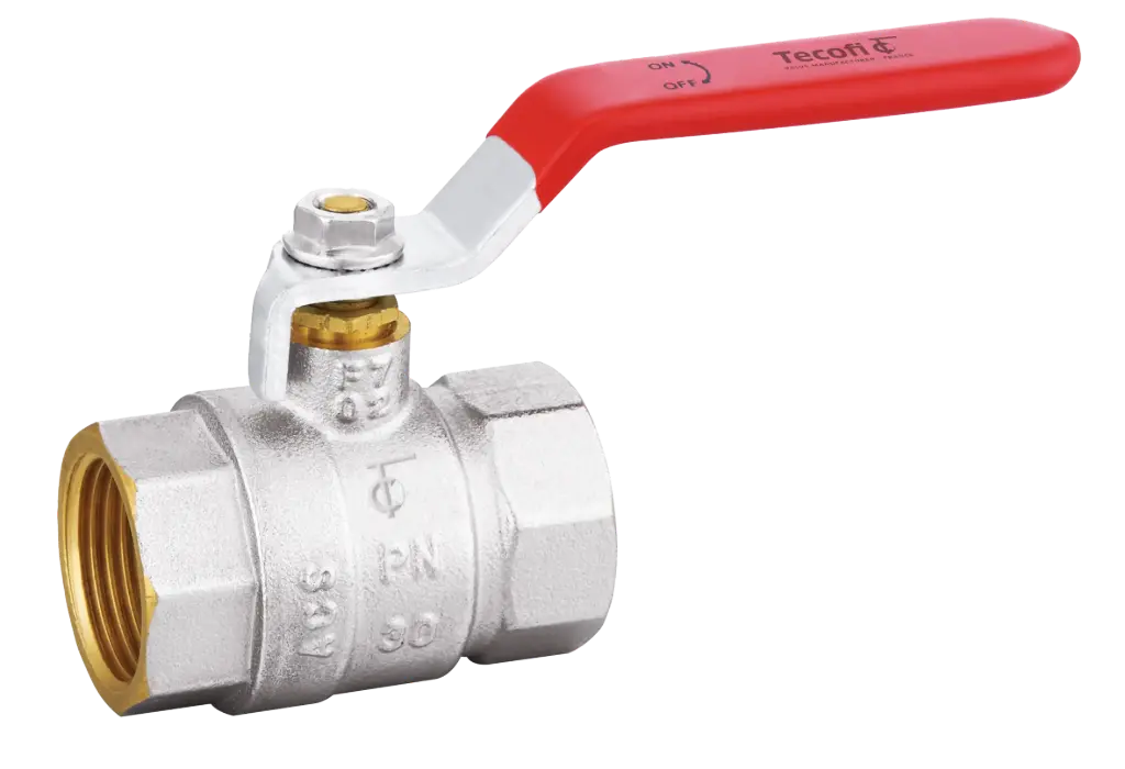 MLV006_Misiņa 2-ceļu lodveida vārsts, iekš. / iekš. vītne, BSP, rokturis - garais, BS1152A, DN32/ 1 1/4", PN30, Tecofi