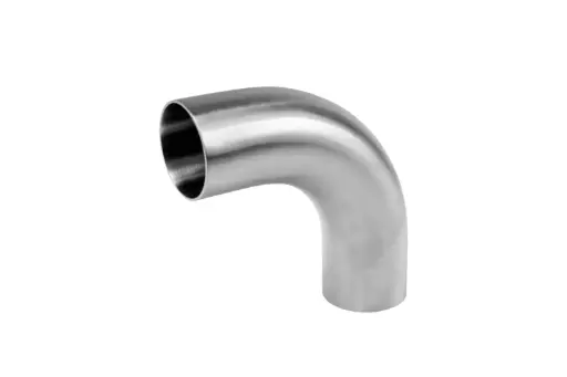 DINWEL017_Metināms līkums 90°, pagarināts,  28.00 x 1.50 mm, R - 50, DIN11852, 1.4404	