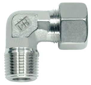 SCEMF501238_Stainless steel compression fitting, Angle, Type WE-LR, DIN 2353, KR-thread, EN 1.4571
