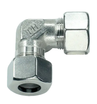 SCEFF500010_ Stainless steel cutting ring fitting, elbow, DIN 2353, EN 1.4571