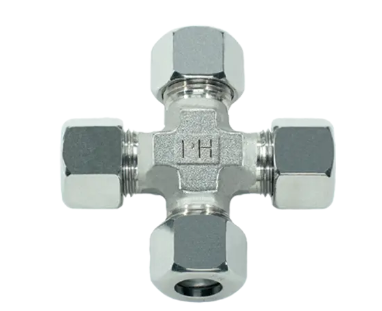 SCX00000022_ Stainless steel compression fitting, cross, PN 315 DIN 2353, EN 1.4571