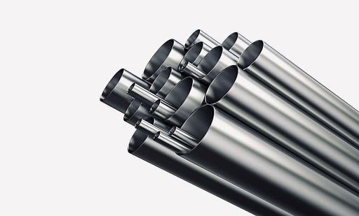 DINWTP2200_Stainless dairy tube, Not annealed, 204.00 x 2.00 mm, Polished grit 240, inside roughness (0,8 my), EN 10357 CD, w. end caps, EN 1.4307
