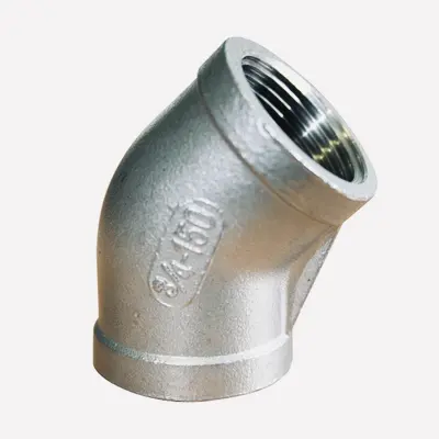 STE002_NT vītņu līkums, 45° (I/I), 1/4", PN20, AISI316 