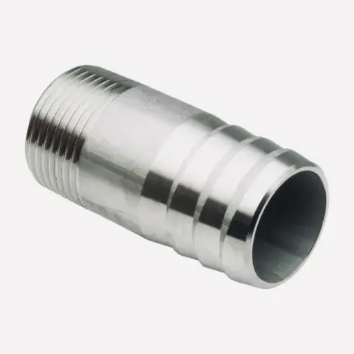 SHN017_NT šļūtenes nipelis, ar vītni, DN25 / 33,7mm x 1", AISI316 