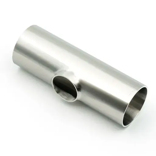 DINTRS091_DIN reducing weld Tee, S-S-S (short), 154.00 x 29.00 x 2.00mm, inside 0.8/1.6 my, AISI304