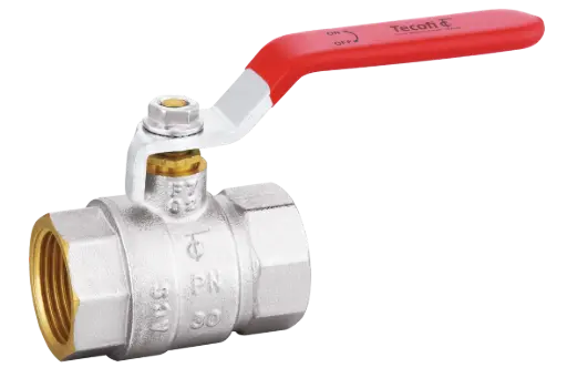 MLV006_Misiņa 2-ceļu lodveida vārsts, iekš. / iekš. vītne, BSP, rokturis - garais, BS1152A, DN32/ 1 1/4", PN30, Tecofi